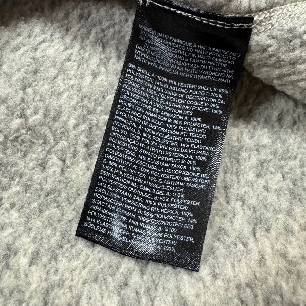 North Face Gordon Lyons Quarter Zip Fleece Pullover Grey Cream Mens M Gorpcore